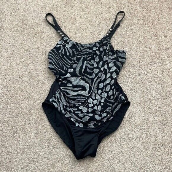 Magicsuit Lisa Drape Underwire Composition Design One Piece Swimsuit - Picture 2 of 10